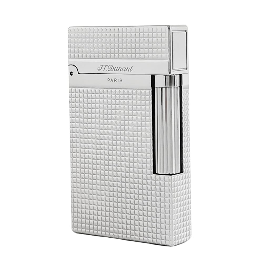 Classic Ligne 2 Lighter – Iconic “Ping” Sound, Diamond Head Brass Lighter, Adjustable Soft Flame, Luxury Gift for Men Dad Boyfriend (Gold1)