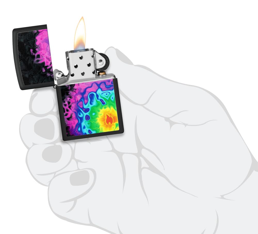 Zippo Gothic Window Design Armor® Black Ice® Pocket Lighter