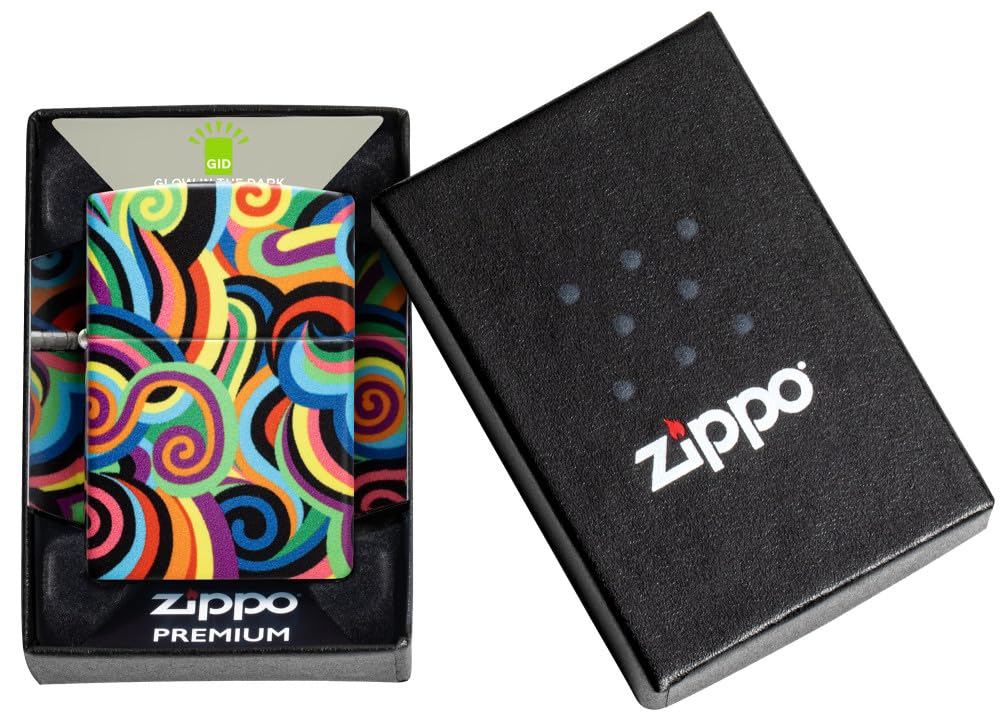 Zippo Gothic Window Design Armor® Black Ice® Pocket Lighter