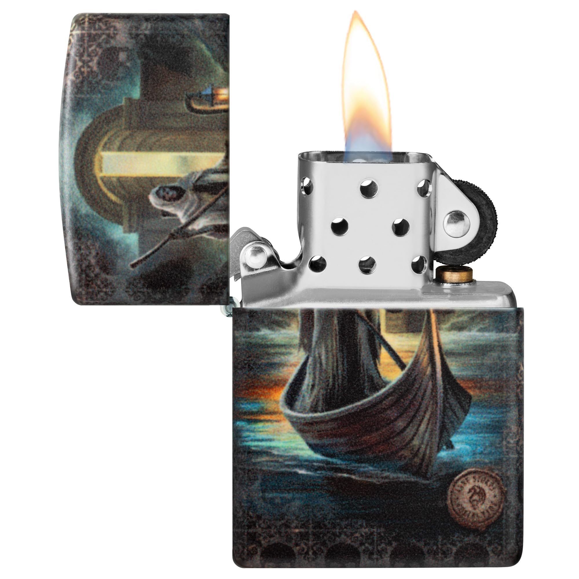 Zippo Rietveld Ace of Spades Design Street Chrome Pocket Lighter