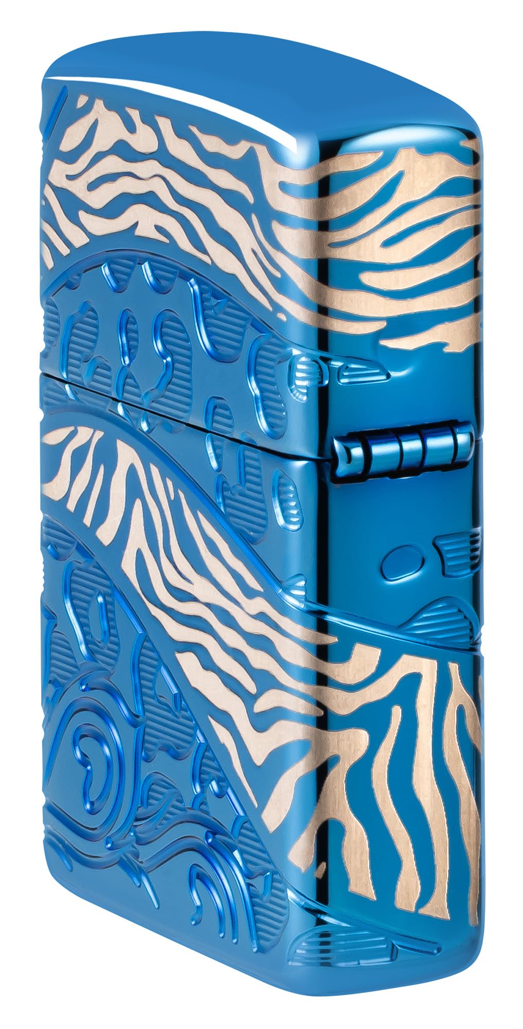 Zippo Animal Flair Design Armor High Polish Blue Pocket Lighter