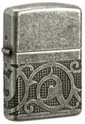 Zippo Gothic Window Design Armor® Black Ice® Pocket Lighter