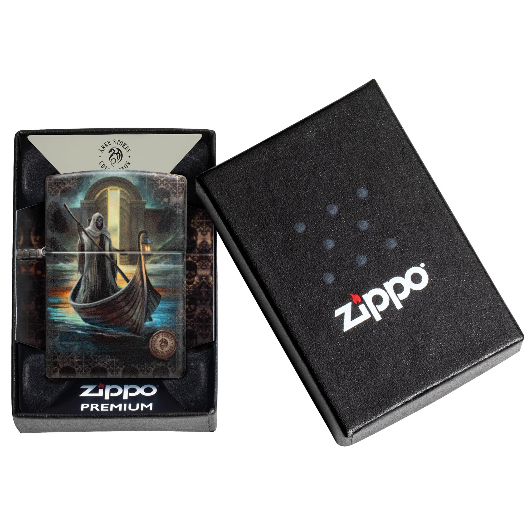 Zippo Rietveld Ace of Spades Design Street Chrome Pocket Lighter