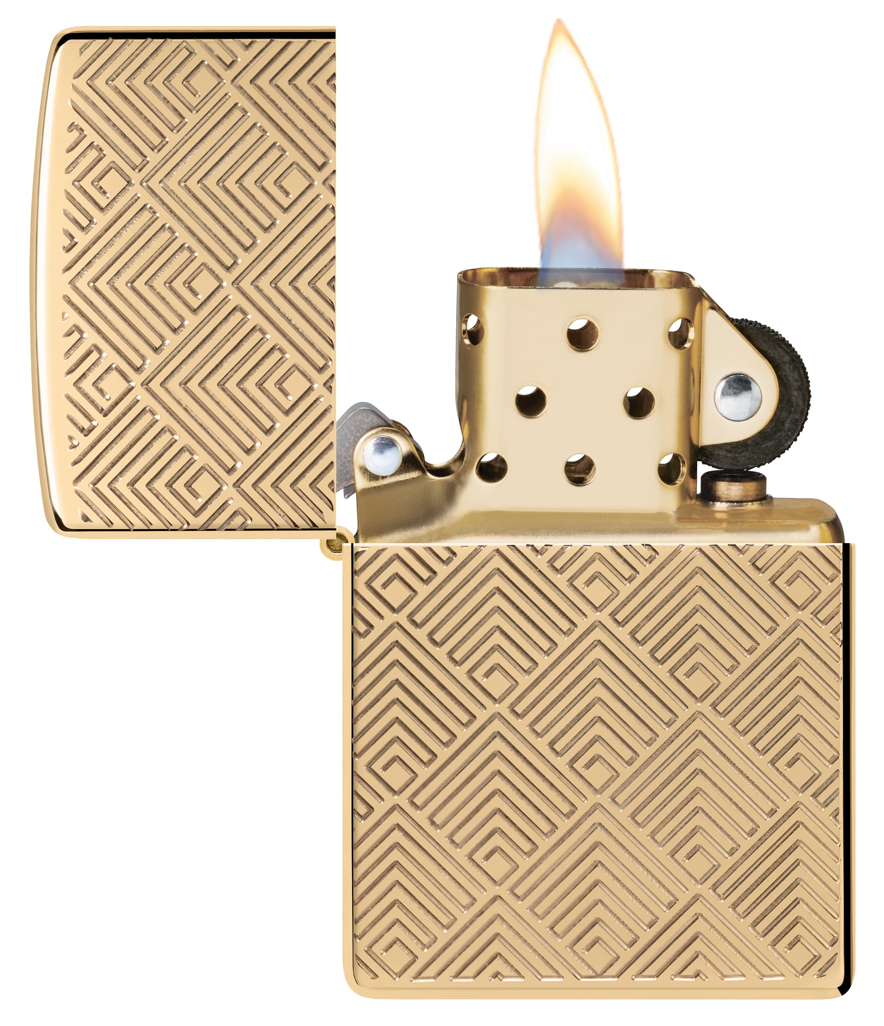 Zippo Gothic Window Design Armor® Black Ice® Pocket Lighter